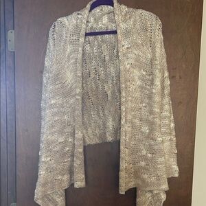 VENUS Taupe Knit Women's Poncho